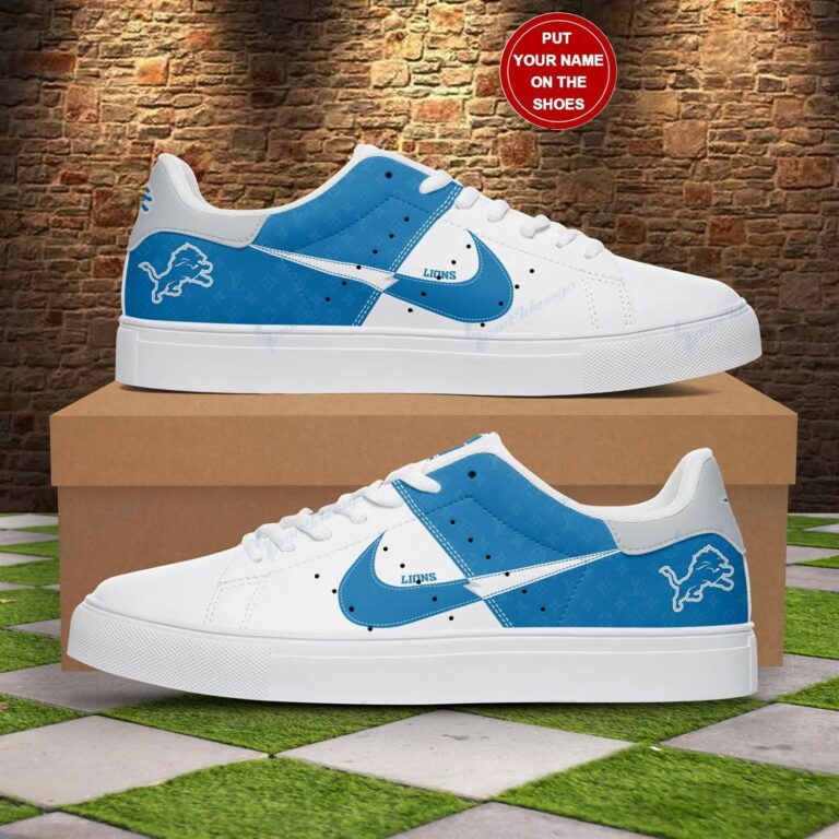 Detroit Lions Nike Logo Stan Smith Shoes, Gift for NFL fans