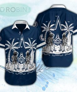 Drinking Skeleton In The Island Dallas Cowboys Hawaiian Shirt For Men and Women