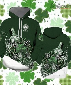 Eire Irish St Patrick’s Day Hoodie Over Print Hoodie