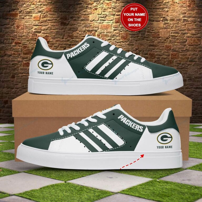Green Bay Packers Logo Stan Smith Shoes, Gift for NFL fans