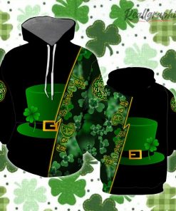 Green Shamrock Irish St Patrick’s Day Patrick’s Day Hoodie Over Print Hoodie
