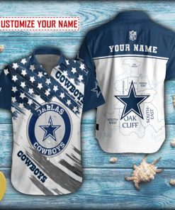 American Flag Dallas Cowboys Button Shirt