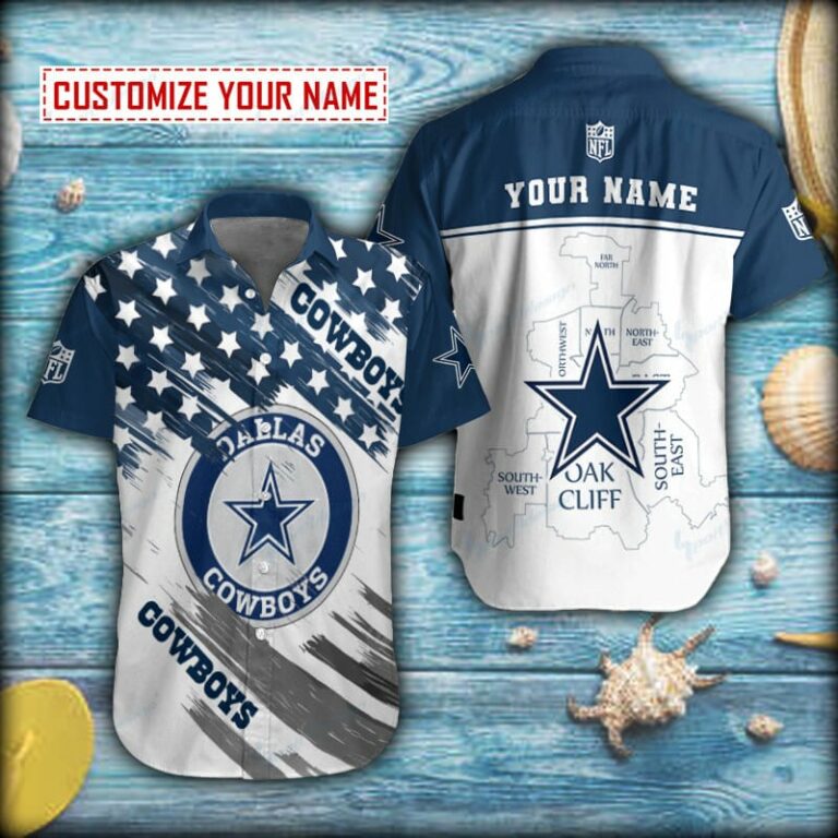 American Flag Dallas Cowboys Button Shirt