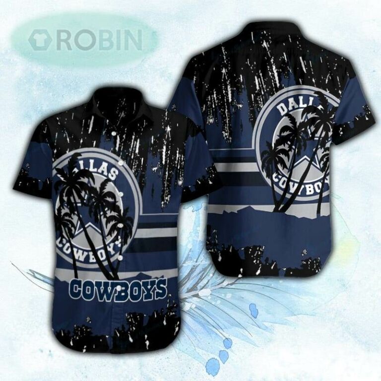Grunge Palm Tree Dallas Cowboys Hawaiian Shirt For Men and Women