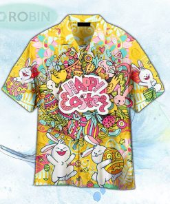 Happy Easter Rabbit Eggs Hawaiian Shirt For Men and Women