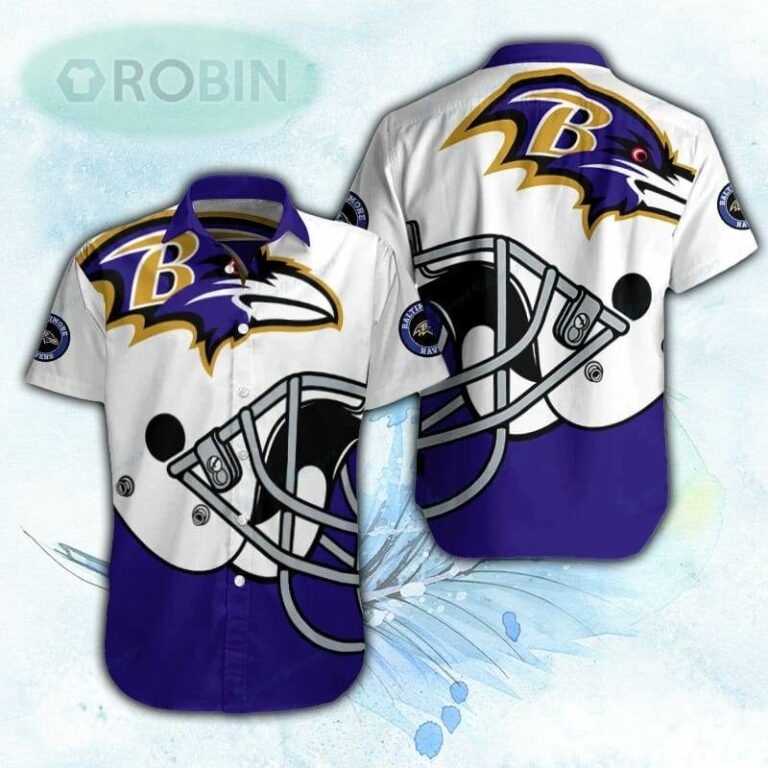 Helmet Baltimore Ravens Hawaiian Shirt For Men and Women