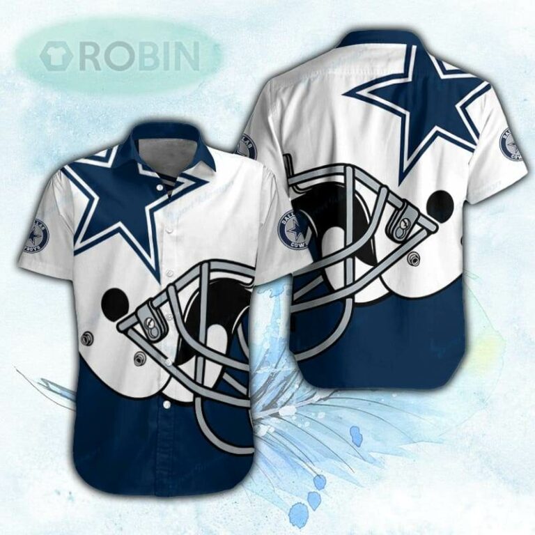 Helmet Dallas Cowboys Logo Hawaiian Shirt For Men and Women