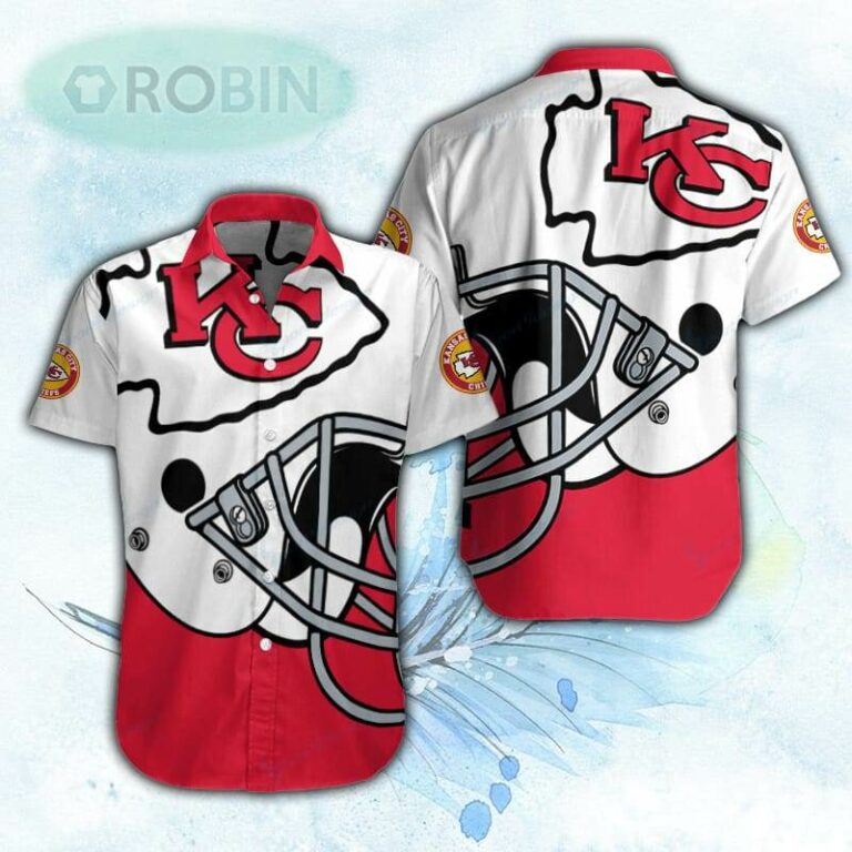 Helmet Kansas City Chiefs Logo Hawaiian Shirt For Men and Women