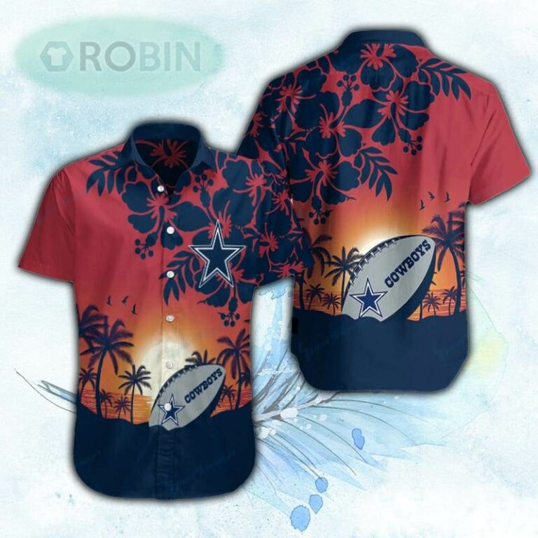 Hibiscus Flower Beach Dallas Cowboys Hawaiian Shirt For Men and Women