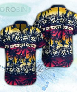 Hibiscus Palm Tree Dallas Cowboys Hawaiian Shirt For Men and Women