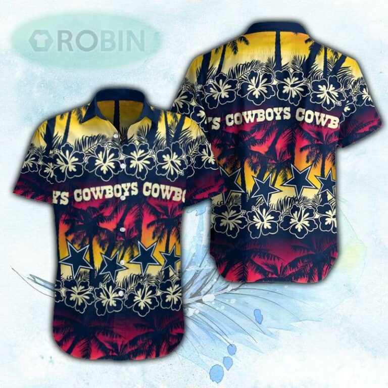 Hibiscus Palm Tree Dallas Cowboys Hawaiian Shirt For Men and Women