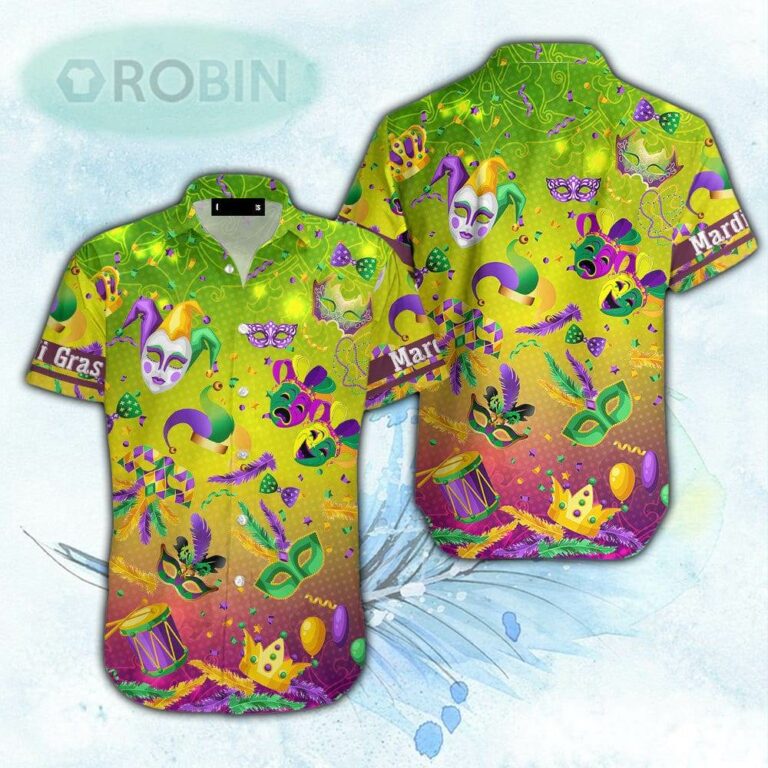 I’m Here For Mardi Gras Mask Hawaiian Shirt For Men & Women