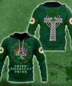 Irish American Pride Saint Patrick’s Day All Over Print Hoodie