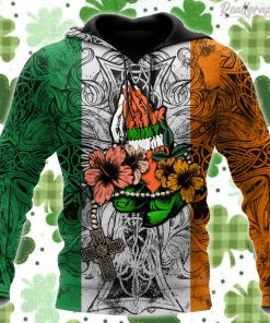 Irish Blood St Patrick Day All Over Print Hoodie