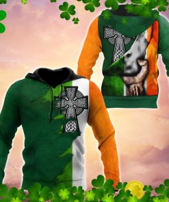Irish Cross St Patrick Day All Over Print Hoodie