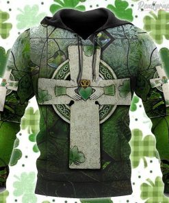 Irish Cross St.Patrick Day All Over Print Hoodie