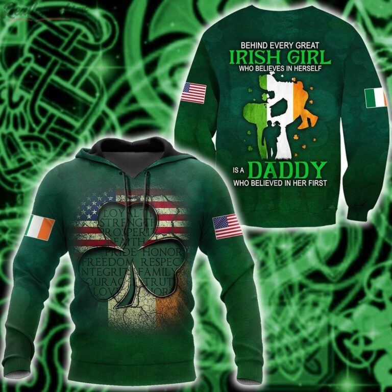 Irish Girl St.Patrick Day All Over Print Hoodie