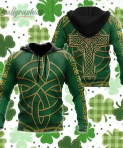 Irish Saint Patrick’s Day Celtic Cross All Over Print Hoodie Irish Saint Patrick’s Day Celtic Cross All Over Print Hoodie