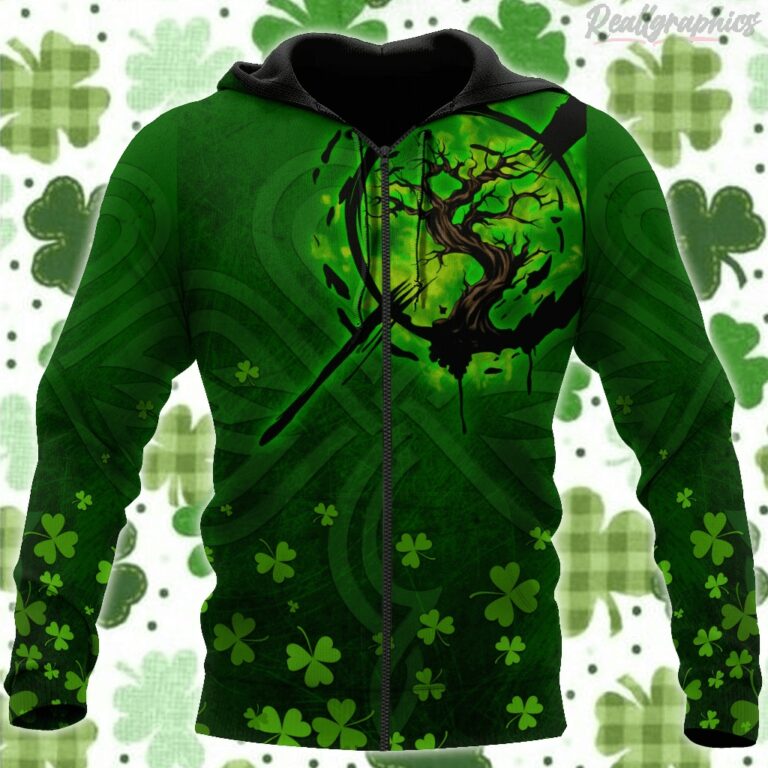 Irish Saint Patrick’s Day Irish Tree All Over Print Hoodie