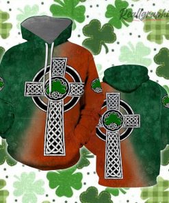 Irish Saint Patrick’s Day Shamrock All Over Print Hoodie