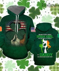 Irish St.Patrick Day Behind Every Great Irish Girl All Over Print Hoodie