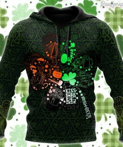 Irish St.Patrick Drink Beer And Shamrock All Over Print Hoodie
