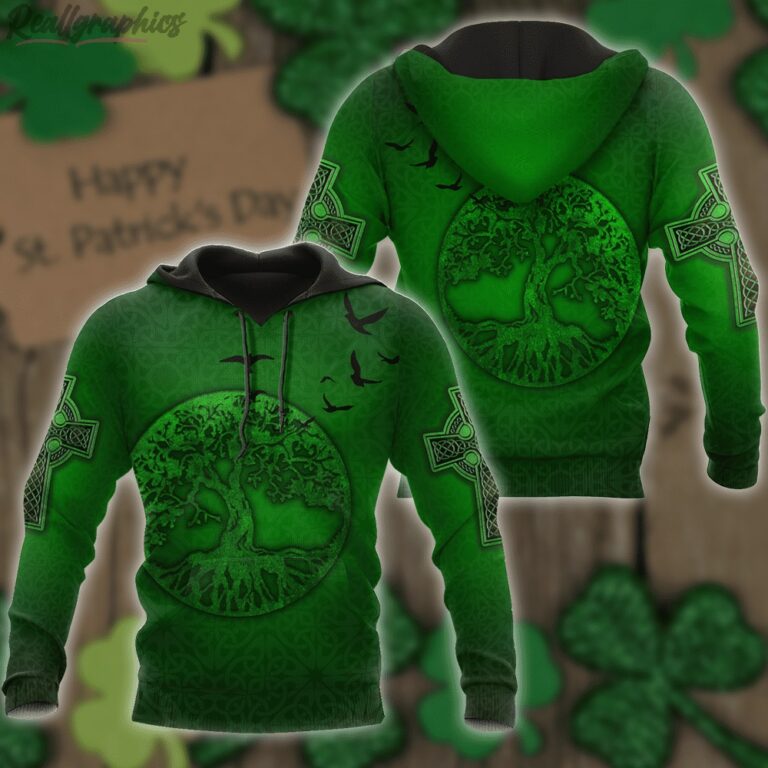 Irish St.Patrick Tree Of Life All Over Print Hoodie