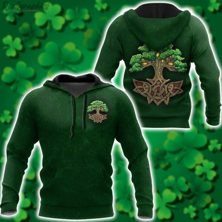 Irish Tree Celtic St.Patrick Day All Over Print Hoodie
