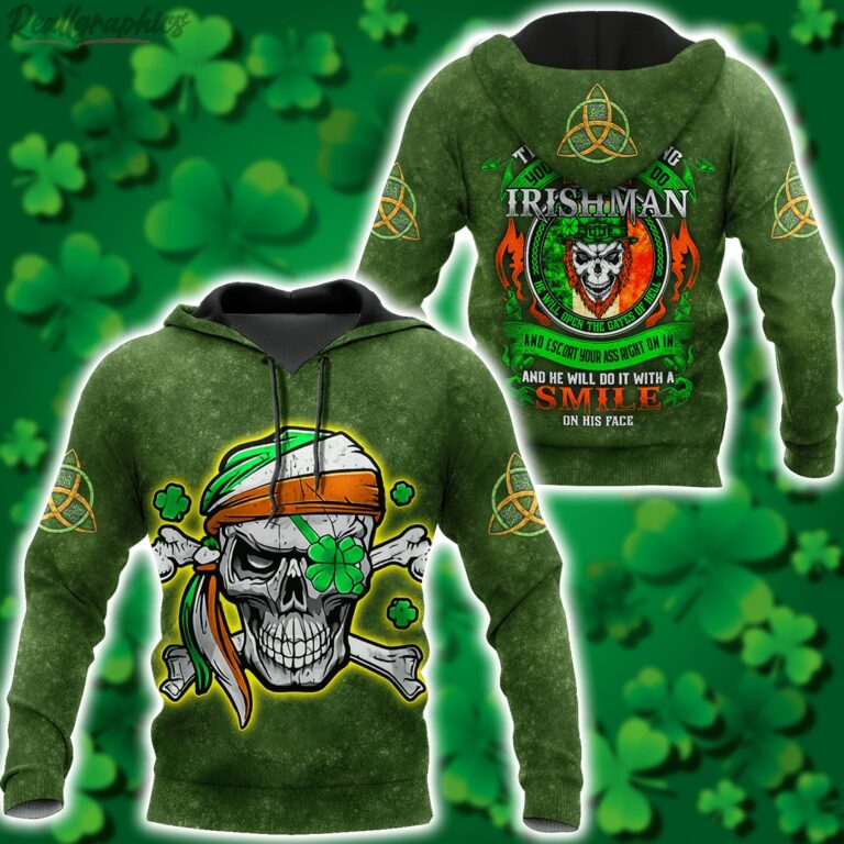 Irishman St Patrick Day All Over Print Hoodie
