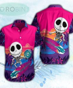 Jack Skellington Miami Dolphins Hawaiian Shirt For Men and Women