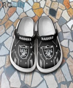 Las Vegas Raiders Clog Custom Crocs Style RB38 Las Vegas Raiders Clog Custom Crocs Style RB38