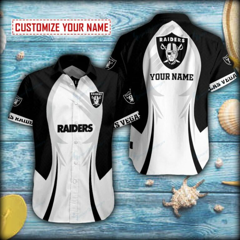 Personalized Las Vegas Raiders Football Logo Short Sleeve Hawaiian Shirt