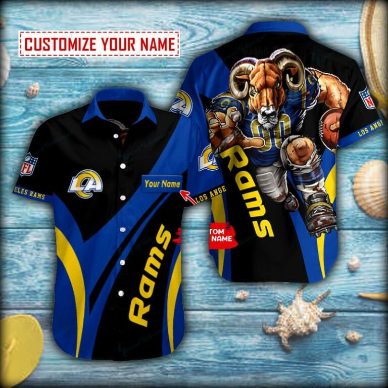 Los Angeles Rams Macot Short Sleeve Hawaiian Shirt