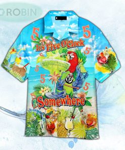 Margaritaville Parrot It’s 5 O’clock Somewhere Hawaiian Shirt For Men and Women