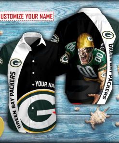 Personalized Mascot Green Bay Packers Button Shirt Personalized Mascot Green Bay Packers Button Shirt