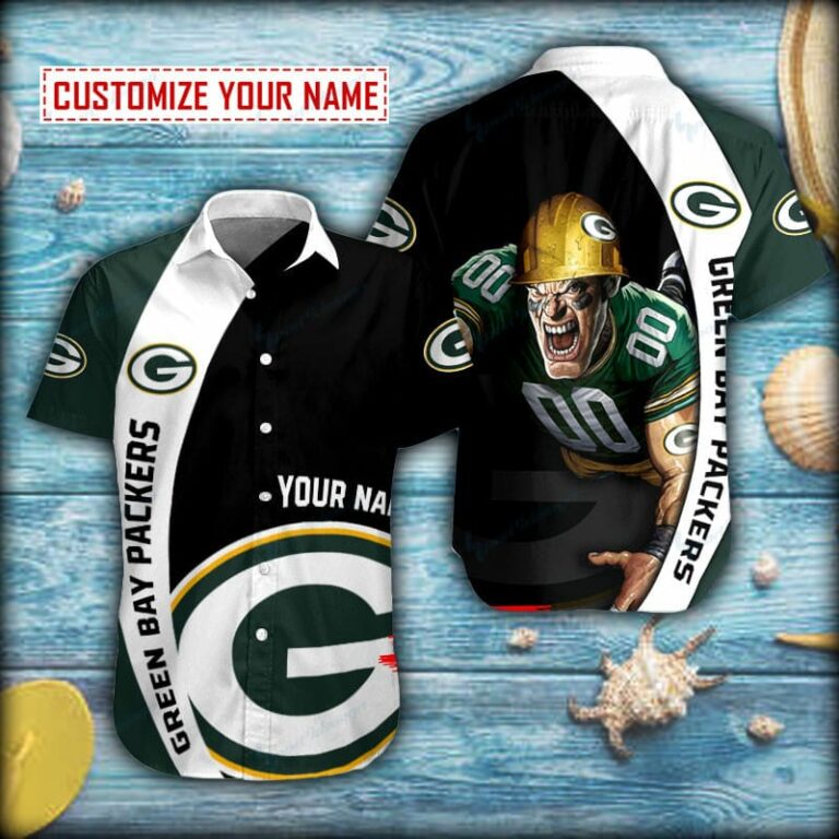 Personalized Mascot Green Bay Packers Button Shirt