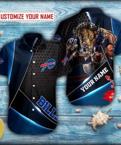 Personalized Metal And Mesh Buffalo Bills Mascot Button Shirt Personalized Metal And Mesh Buffalo Bills Mascot Button Shirt