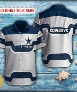 Personalized Metal Texture Dallas Cowboys Button Shirt Personalized Metal Texture Dallas Cowboys Button Shirt