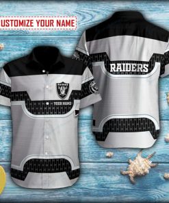 Metal Texture Las Vegas Raiders Short Sleeve Hawaiian Shirt