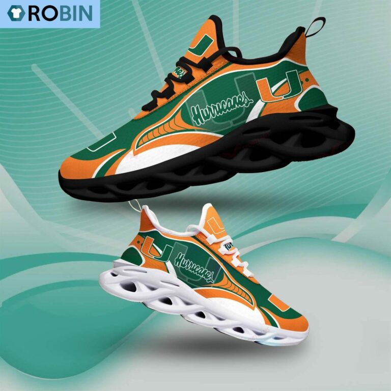 Miami Hurricanes Chunky Sneakers, NCAA Sneakers Gift For Fans