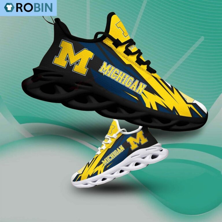 Michigan Wolverines Chunky Sneakers, NCAA Gift For Fans