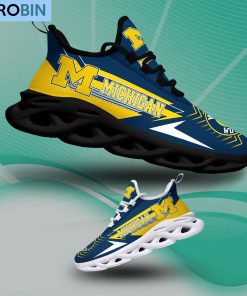 Michigan Wolverines Sport Shoes, NCAA Sneakers Gift For Fans