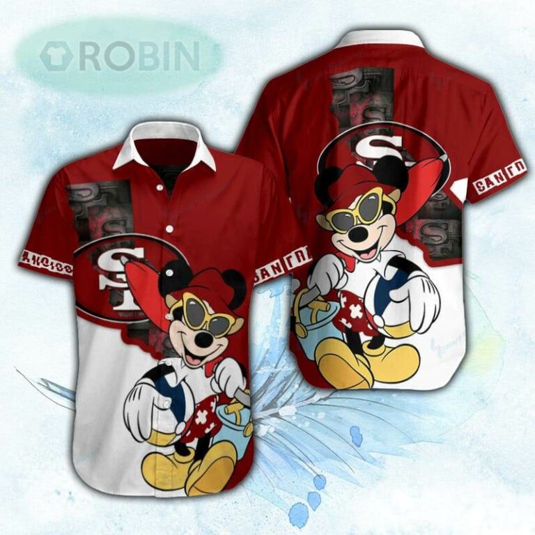 Mickey Beach San Francisco 49ers Hawaiian Shirt For Men and Women