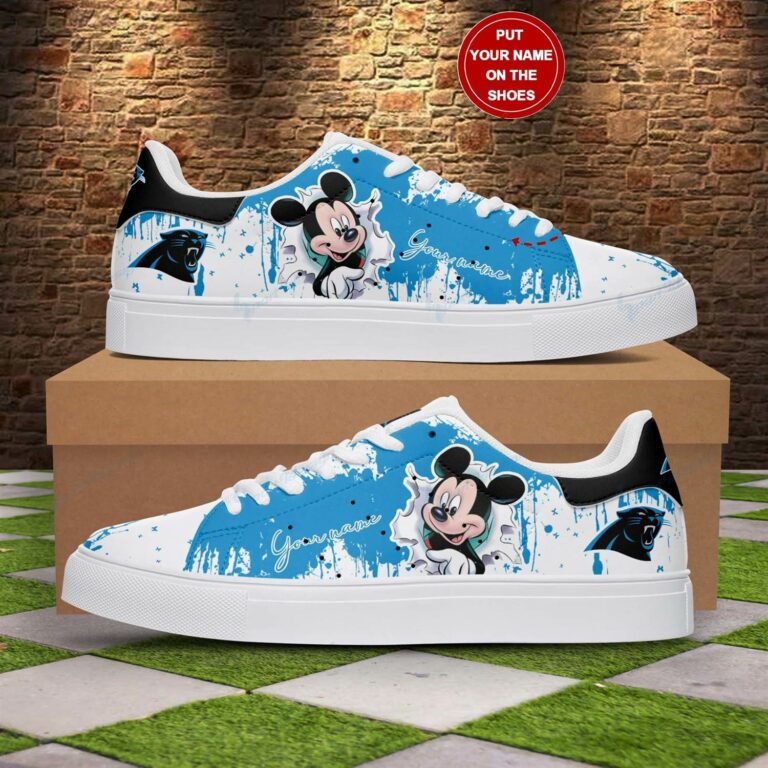 Mickey Carolina Panthers Stan Smith Shoes, Gift for NFL fans