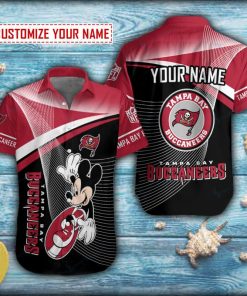 Mickey Surfing Tampa Bay Buccaneers Short Sleeve Hawaiian Shirt Mickey Surfing Tampa Bay Buccaneers Short Sleeve Hawaiian Shirt