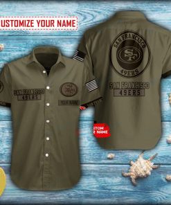 Military Color San Francisco 49ers Short Sleeve Hawaiian Shirt Military Color San Francisco 49ers Short Sleeve Hawaiian Shirt