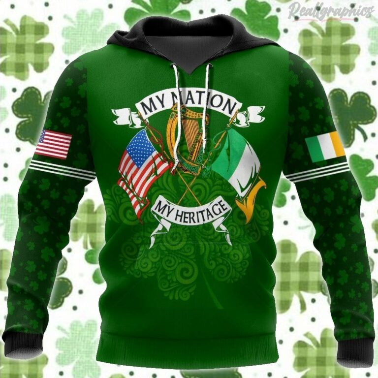 My Nation My Heritage Irish St.Patrick Day All Over Print Hoodie