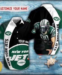 New York Jets Macot Short Sleeve Hawaiian Shirt