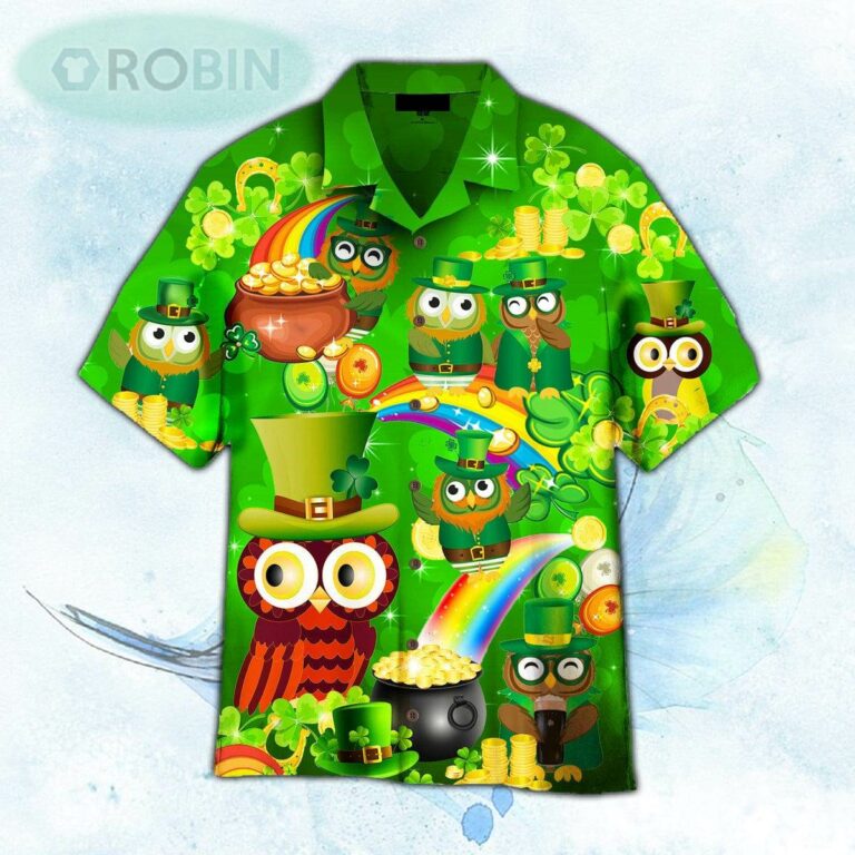 Owls Happy Saint Patricks Day Hawaiian Shirt For Men and Women