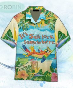 Parrot It’s 5 O’clock Somewhere Aloha Hawaiian Shirt For Men and Women